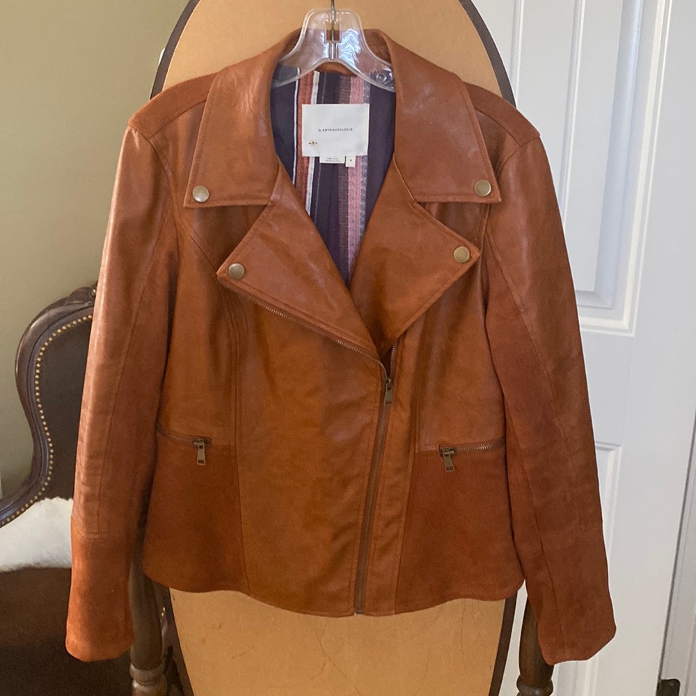 Anthropologie Peplum Bomber Jacket - Medium LIKE NEW!!